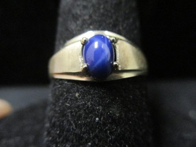 14k White Gold Star Sapphire Ring- Size 9.5 grams
