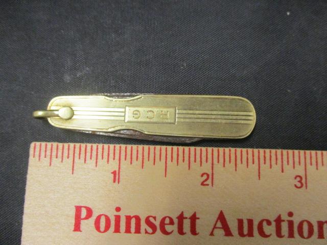 14k Gold Pocketknife- Engraved RCG