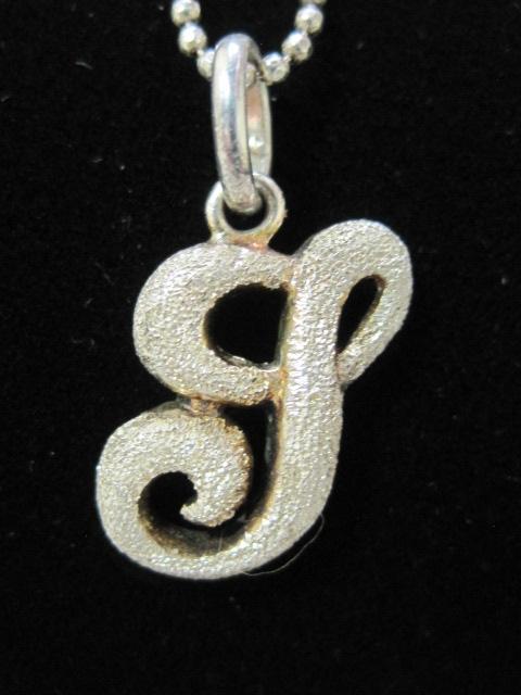 Sterling Silver Chain with "J" Charm