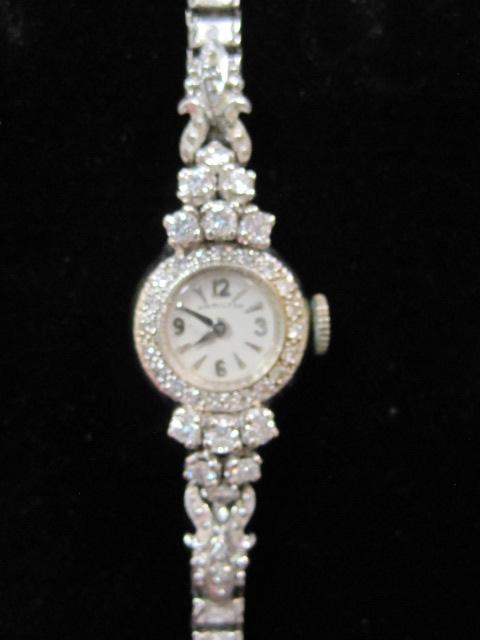 Hamilton 14k Gold Vintage Ladies Watch with Diamonds