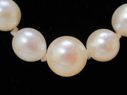 18" Pearl Necklace with Sterling Silver Clasp