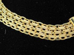 14k Gold 7" Cherub Bracelet