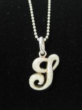 Sterling Silver Chain with "J" Charm