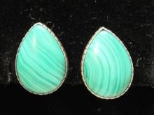 Sterling Silver Turquoise Clip Earrings