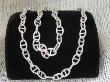 34" Sterling Silver Chain with Magnetic Closure