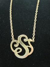 16" Sterling Silver  Vermeil Necklace