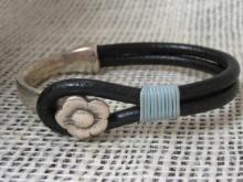 Sterling Silver and Leather Bracelet