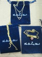 2 Danbury Mint Goldtone Necklaces and 1 Goldtone Bracelets