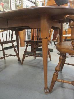 Nichols & Stone Maple Table, Leaves and Chairs