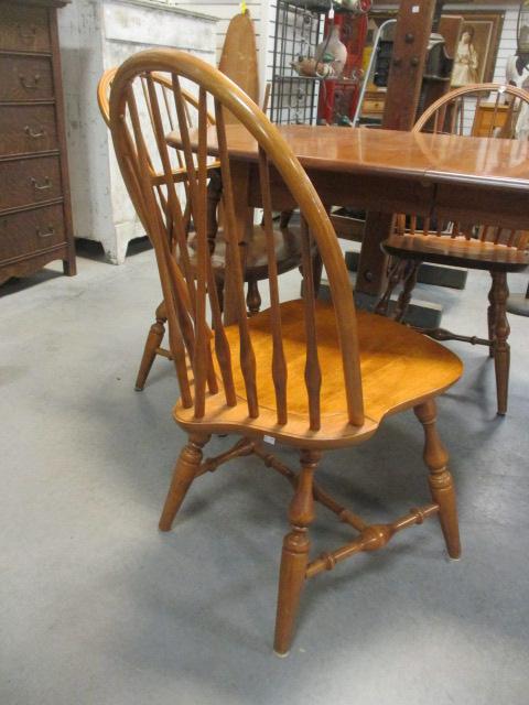 Nichols & Stone Maple Table, Leaves and Chairs