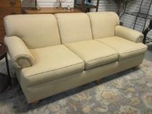Ethan Allen Rolled Arm Upholstered Sofa