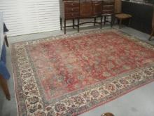 Vintage Hand Knotted Wool Persian Style Rug