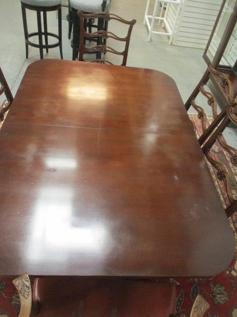 Dexter Mahogany Table, Leaves, Chairs and Pads