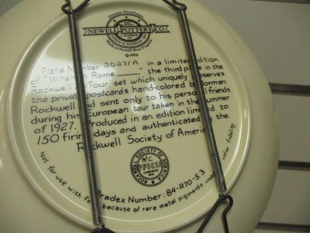 1982 Newell Pottery Co. Norman Rockwell Collector Plates