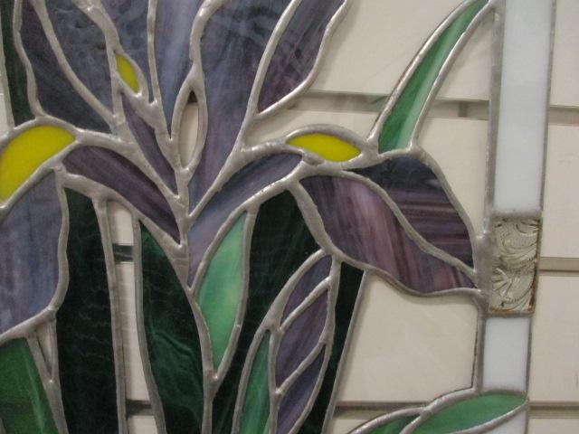 Stained Glass Iris Panel