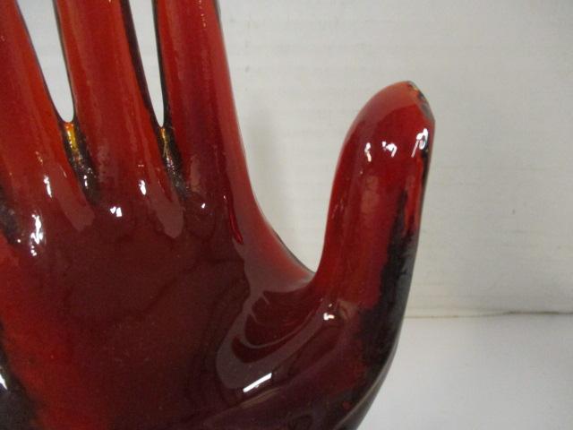 Ruby Red Glass Hand Display