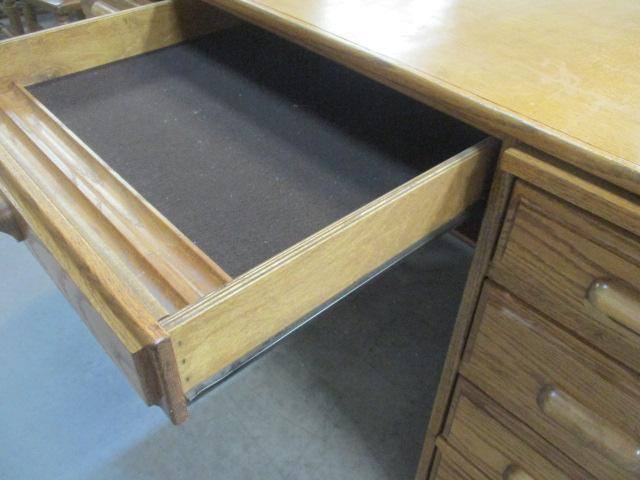 Oak Desk with Knee Hole