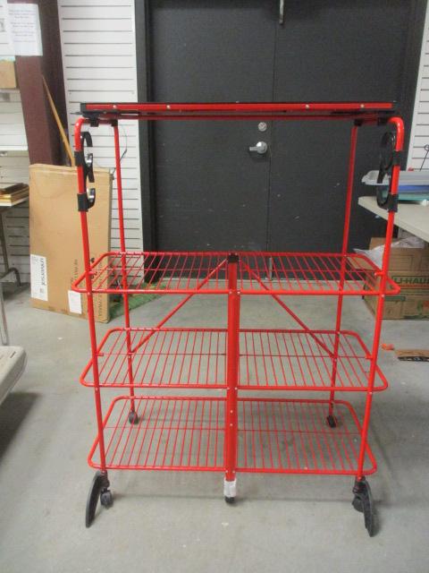 MAC Industries Red Wire Rolling Shelf Unit
