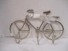 Silver Tone Metal Bicycle Coat Hook