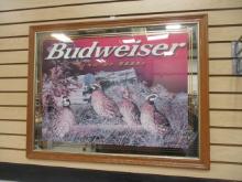 "Budweiser King of Beers" Quail Bar Mirror