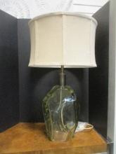 New Baker Interiors Heavy Geometric Glass Table Lamp