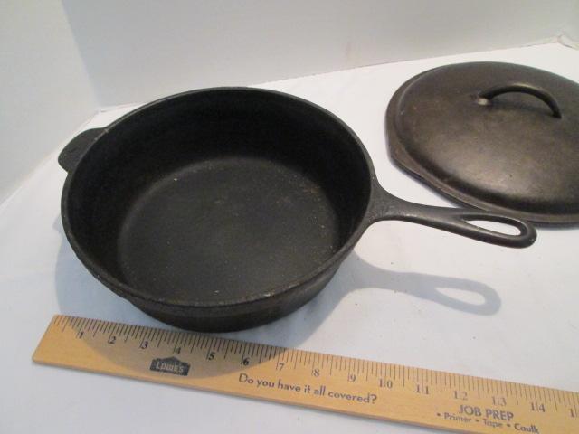 Cast Iron Deep Skillet and Lid