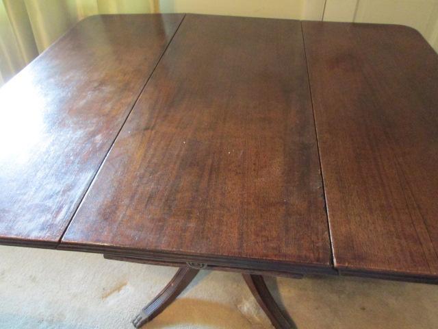 Antique Drop Leaf Table with One Drawer