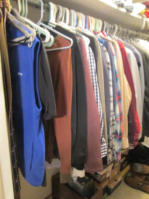 Closet Lot of Men's Clothes, Shoes, and More