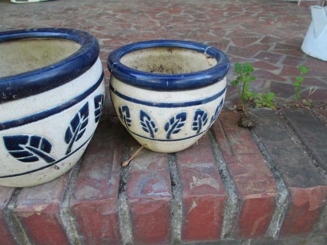 Three Pottery Planters