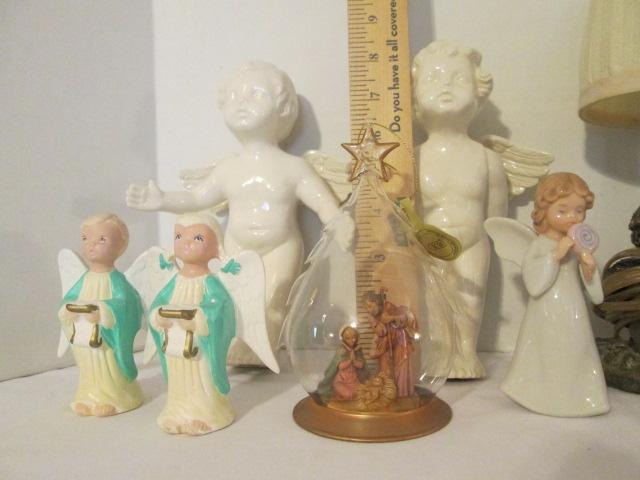 Angel Figures, Lamp, and More