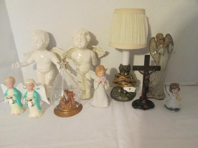Angel Figures, Lamp, and More
