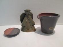Three Pieces Lake Junaluska Silt Collection Russell Harris Pottery