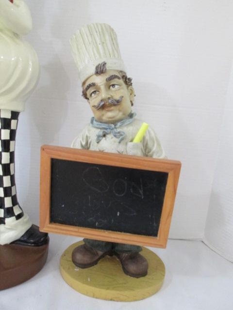 Sculpted Chef Towel Holder Stand and Message Center