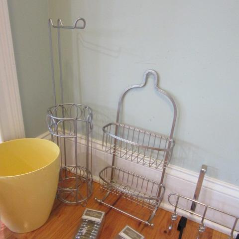 Bath Accessories-Waste Cans, Over Door Hooks, Shower Rod Hooks, 2 Tier Shelf, etc.