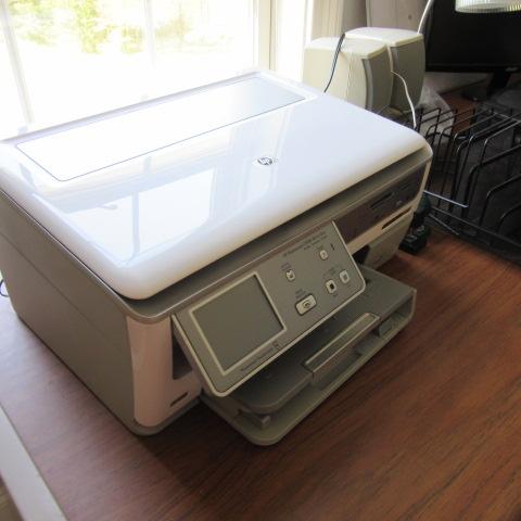 Steelcase Metal Credenza and L-Shape Desk and Office Supplies