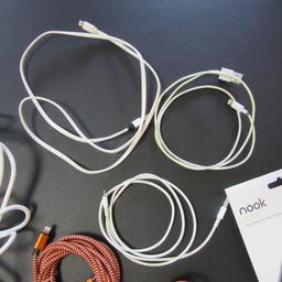 Seven Lighting Apple Charging Cords, Phone Case, Nook Color Anti-Glare Screen Covers,