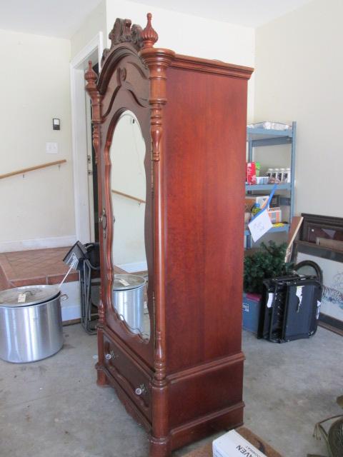 Pulaski Furniture Armoire/Media Cabinet with Etched Mirror Door