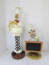 Sculpted Chef Towel Holder Stand and Message Center