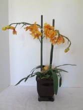 Artificial Orchid in Pottery Pot