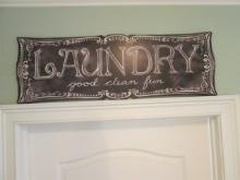 "Laundry good clean fun" Wall Plaque