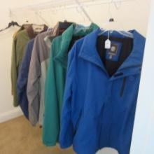 Six Nice Gently Worn Name Brand Men's Coats-Blue X-Large Timberland,