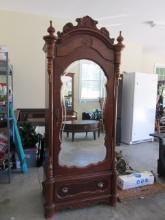 Pulaski Furniture Armoire/Media Cabinet with Etched Mirror Door