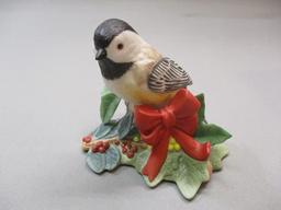 2009 Limited Edition Lenox "Christmas Chickadee" Fine Porcelain Bird Figurine 4"