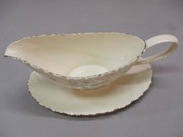 Gravy Boat w/Attached Underplate "Chanson" Pattern By Lenox