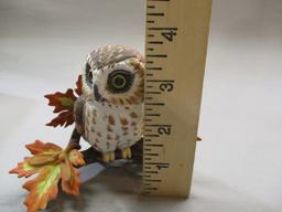 Vintage Lenox "Saw Whet Owl" Fine Porcelain Bird Figurine 3 1/2"