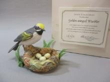 2002 Lenox "Golden Winged Warbler" Porcelain Bird Figurine 4"