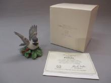 Vintage "Chickadee " Fine Porcelain Bird Figurine 4"