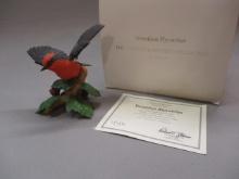 1993 Lenox "Vermilion Flycatcher" Fine Porcelain Bird Figurine 5"