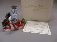 2001 Limited Edition Lenox "Christmas Nuthatch" Fine Porcelain Bird Figurine 4 1/2"