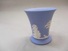 Vintage Wedgwood Blue Jasperware Vase - Made in England - 4"